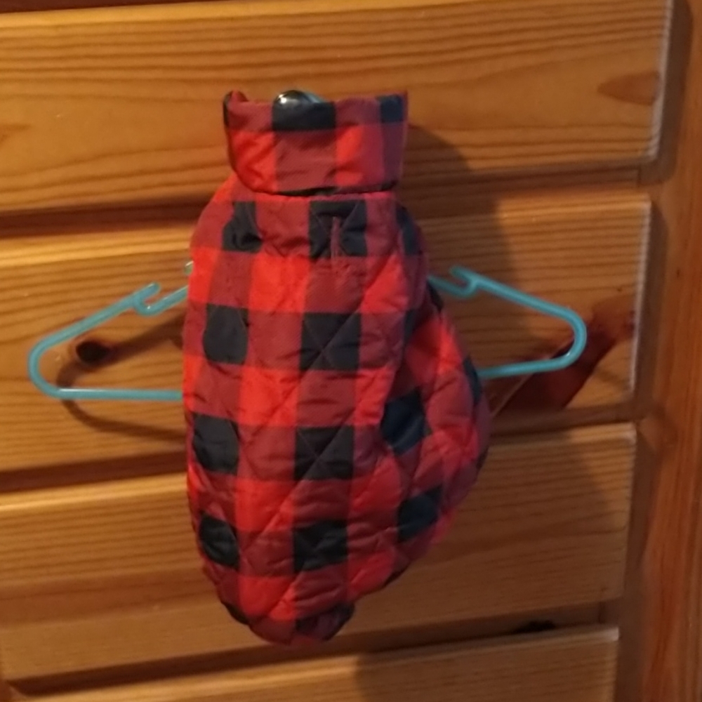 Reversible quilted dog jacket